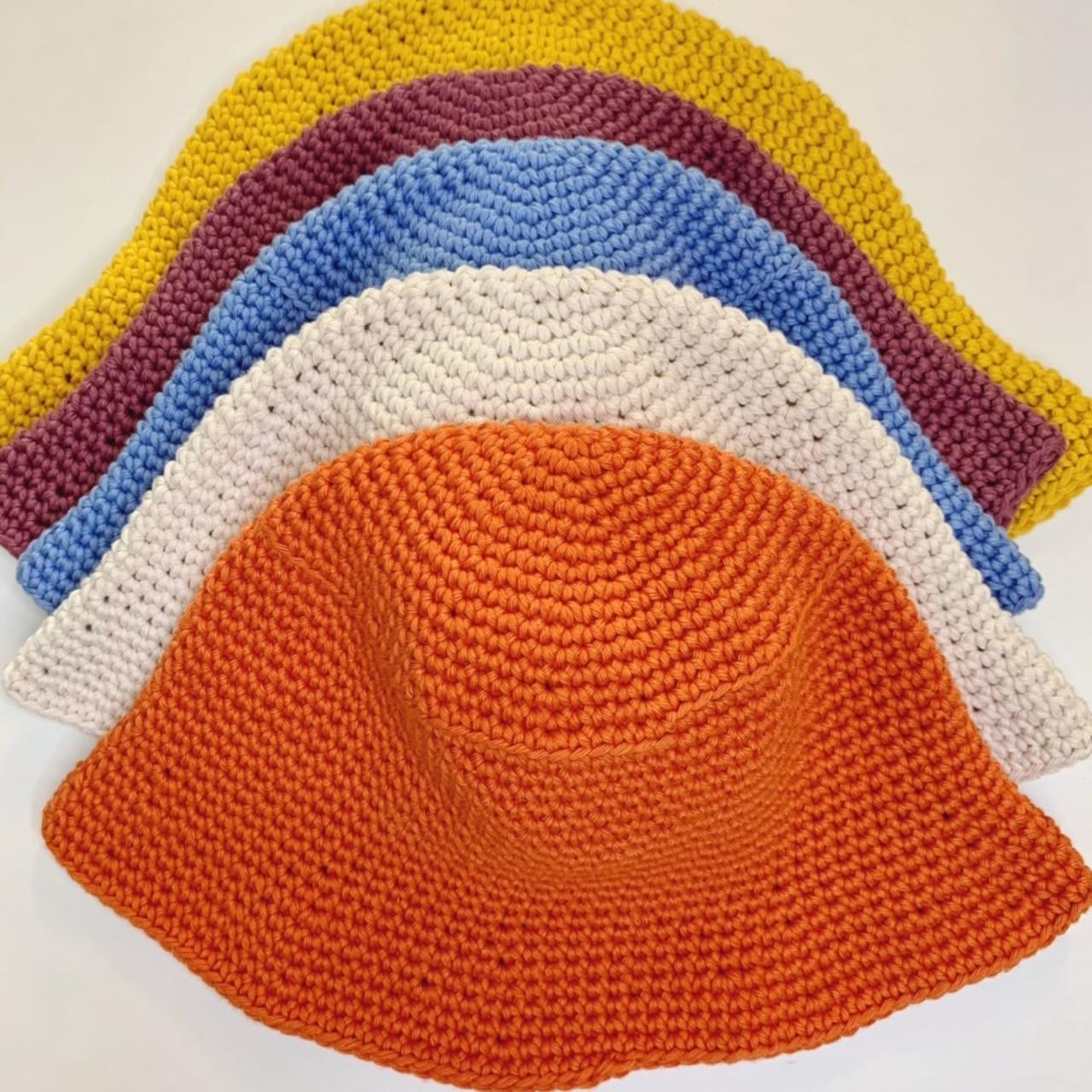 Crochet Bucket Hat 100% cotton yarn Available in... - Depop