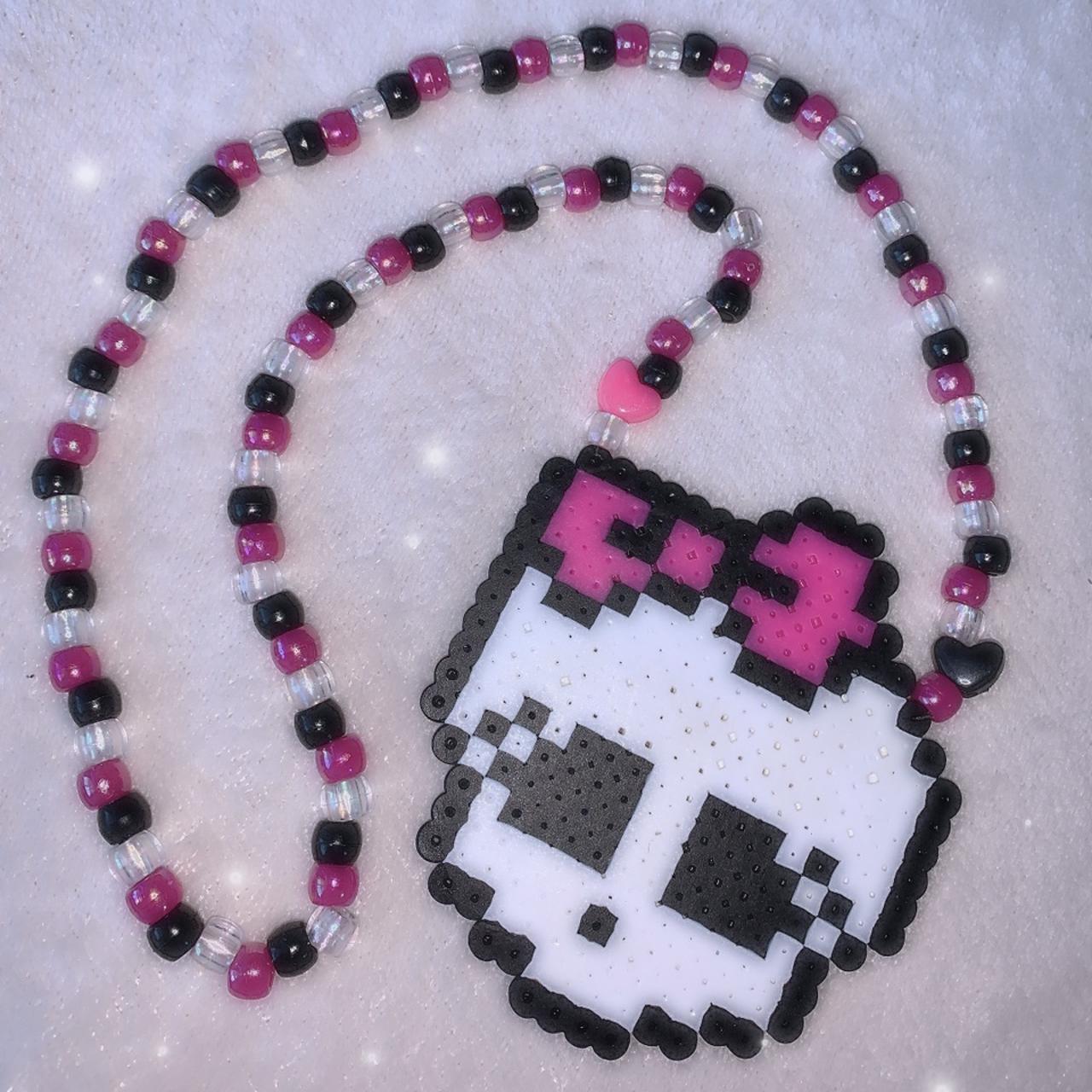 monster high perler kandi necklace ♡ made by me with... - Depop