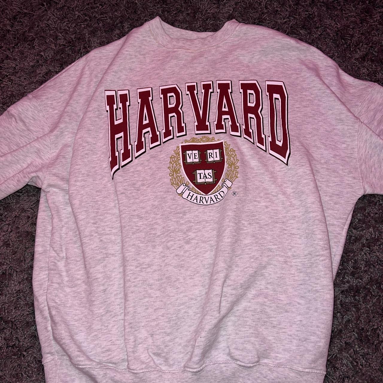 light gray pull bear harvard crewneck size xs but