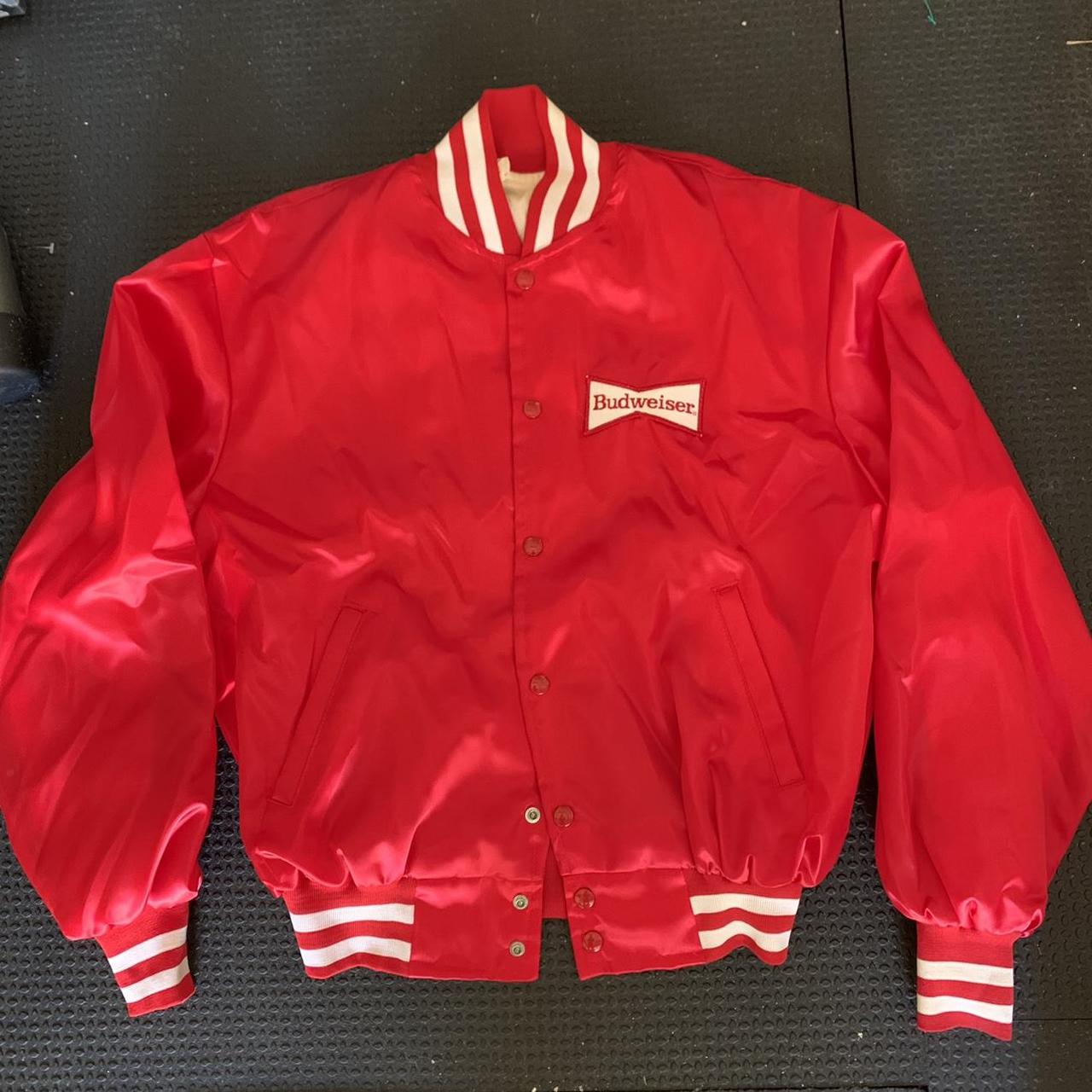 Men's Red and White Jacket | Depop