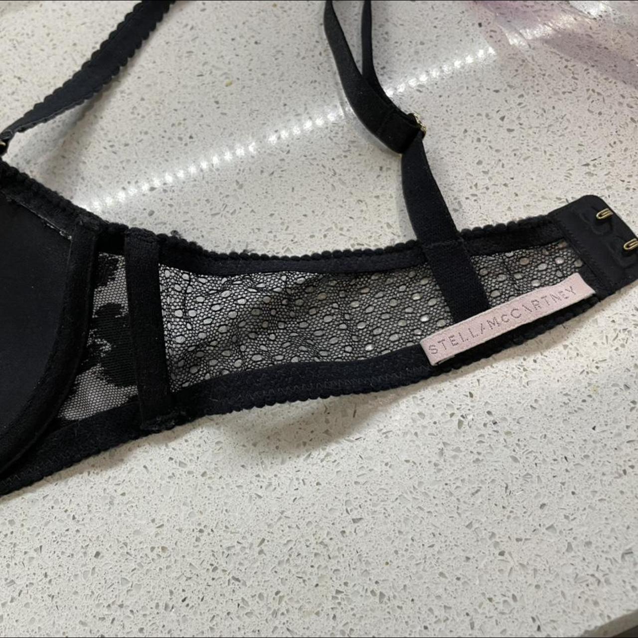 STELLA MCCARTNEY BLACK AND WHITE PRINT BRA SIZE... - Depop