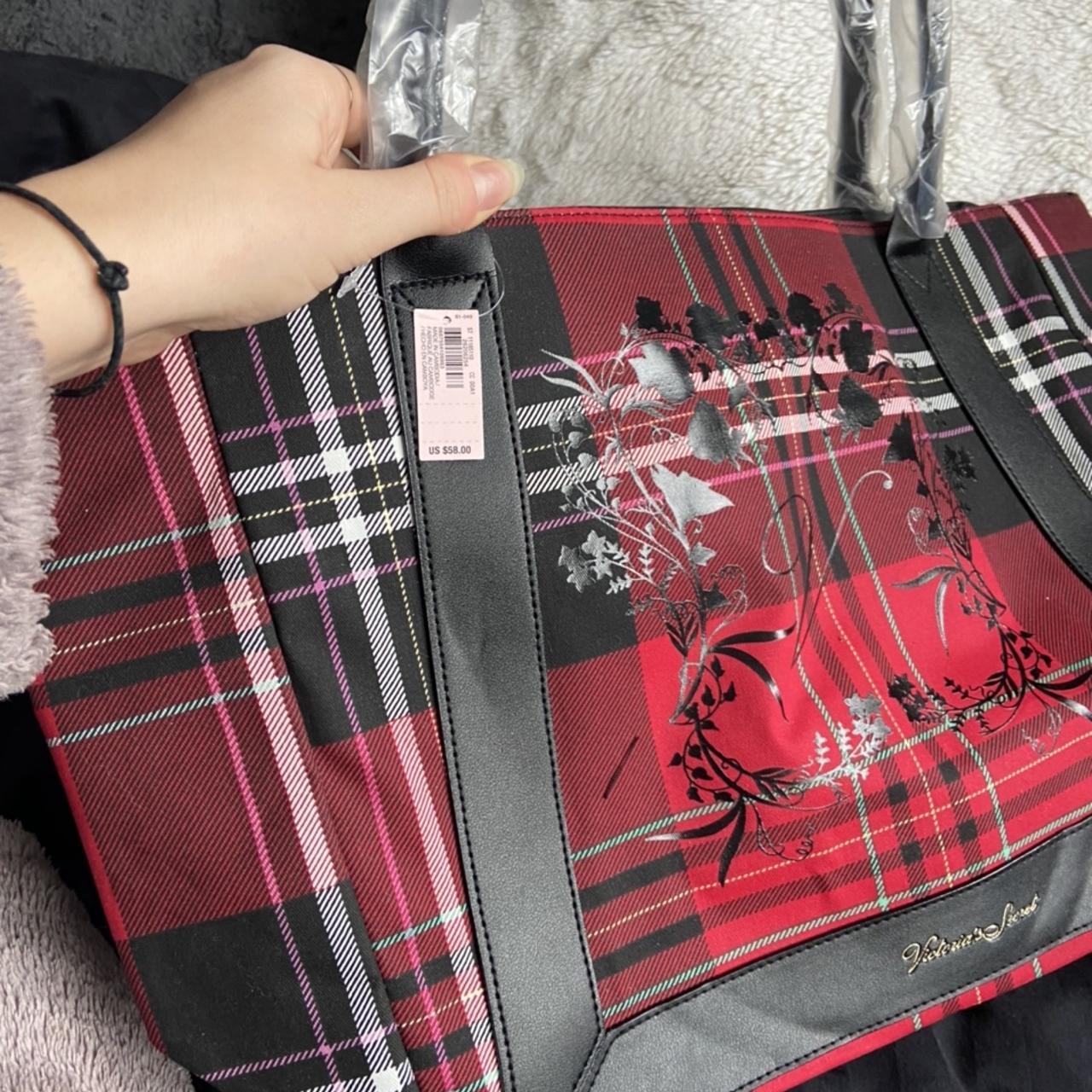 Victoria secret plaid discount tote