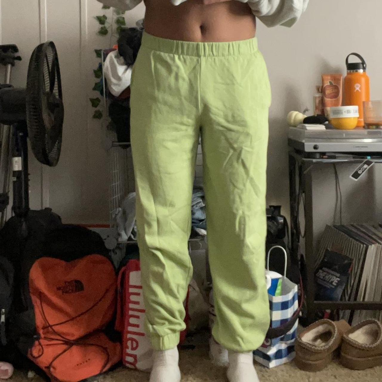 Brandy Melville lime green sweatpants