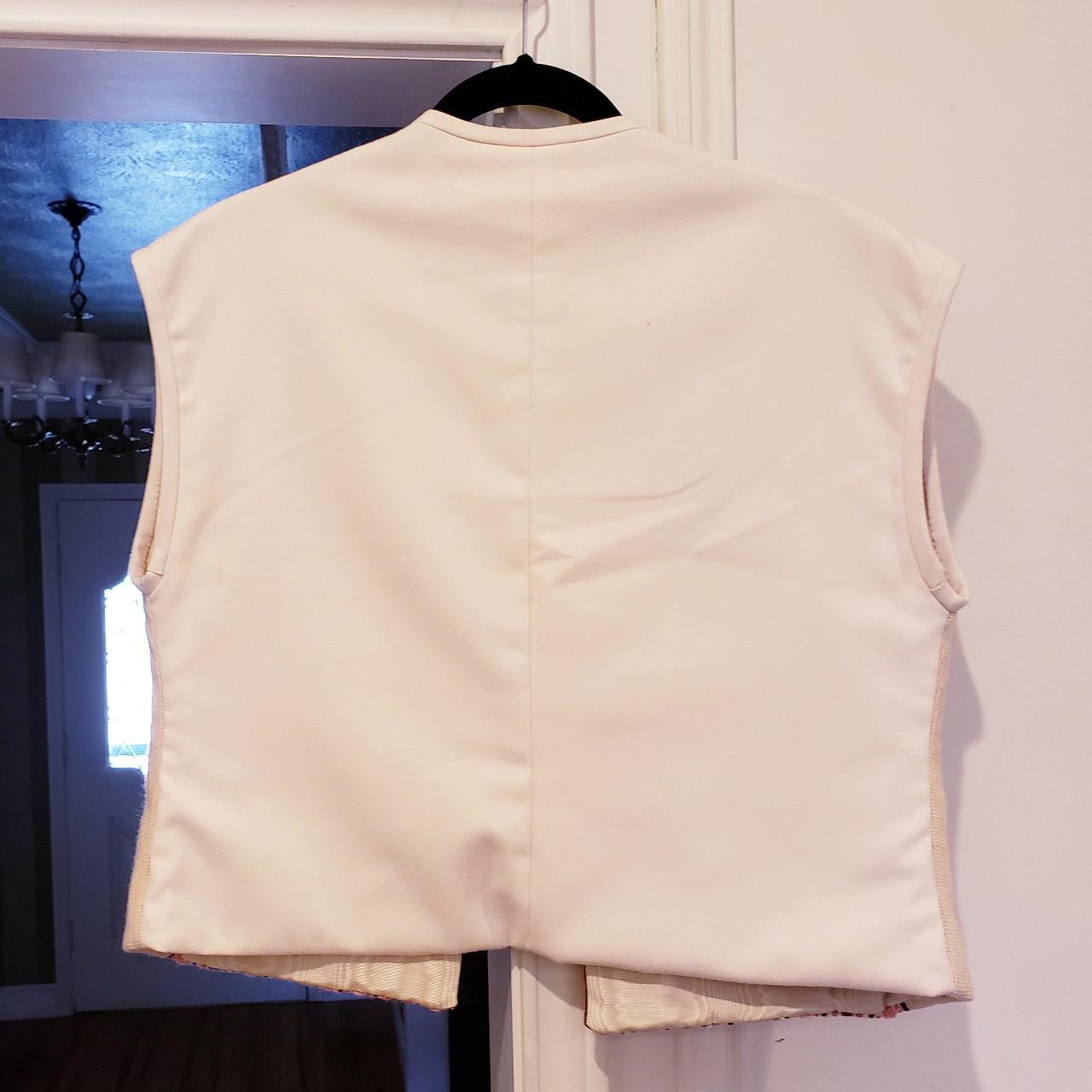 Vintage 60s Handmade Needlepoint Vest with Cotton... Depop