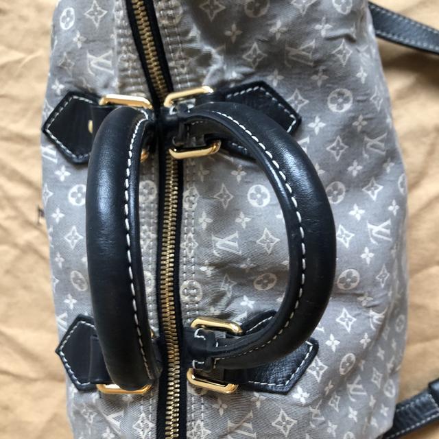 Speedy bauletto tessuto Louis Vuitton color grigio e