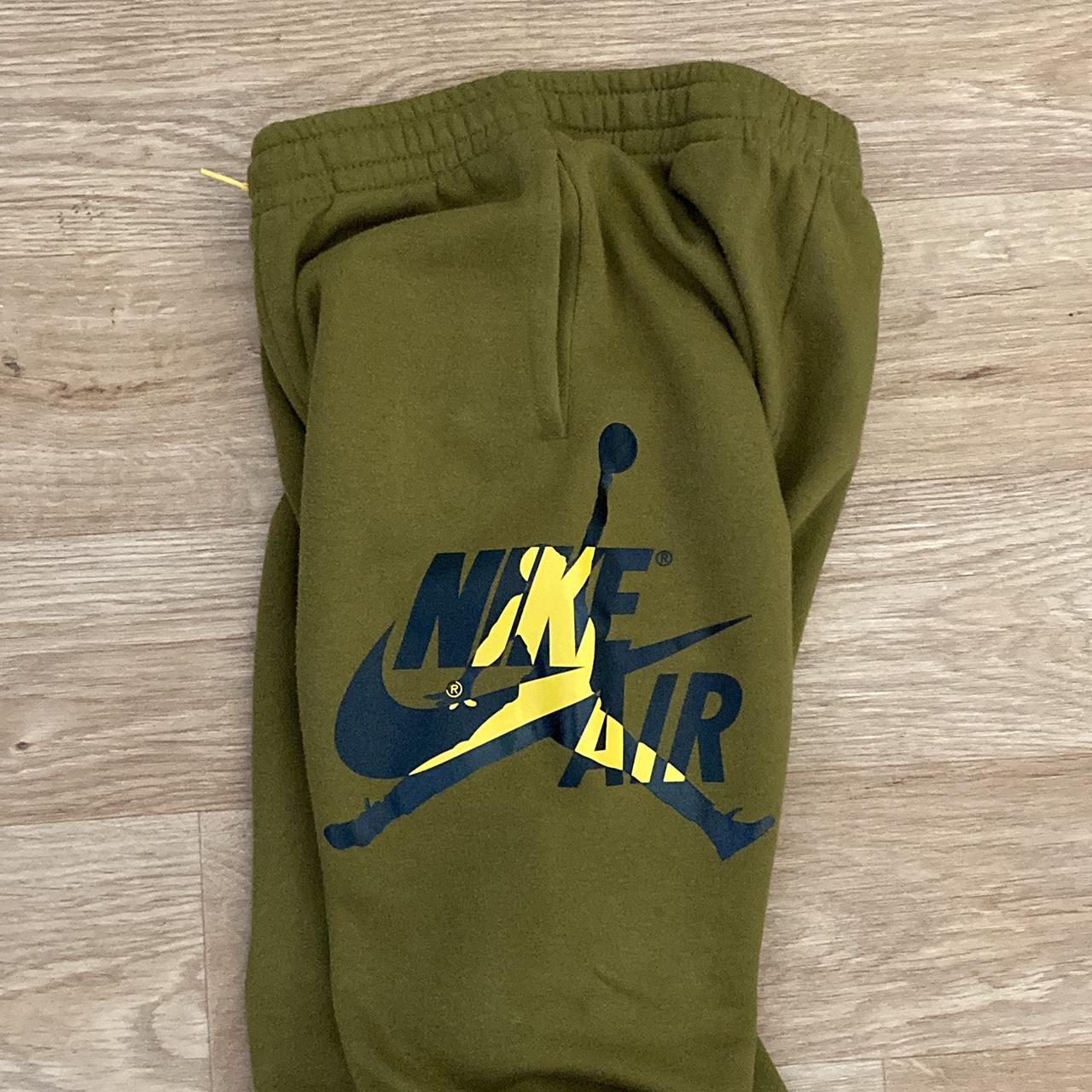 Nike Air Jordan Joggers (Khaki Green) (12 13 Years... Depop