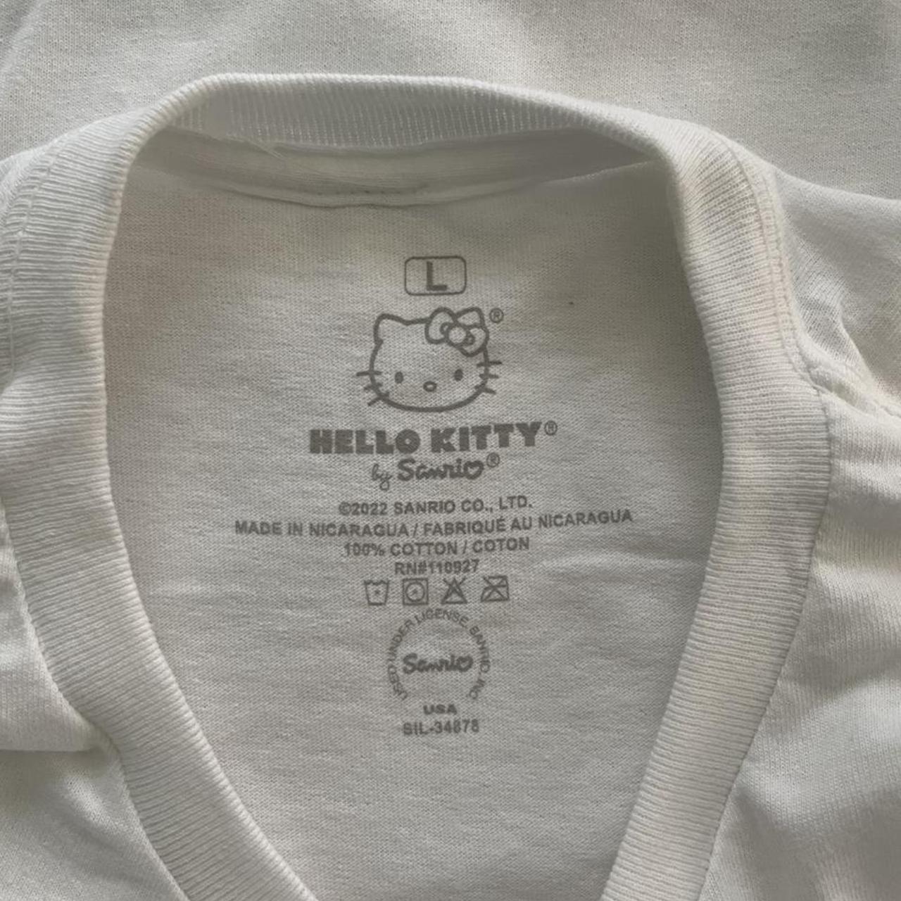 New (L) Sanrio Hello Kitty Mushroom White T-Shirt... - Depop