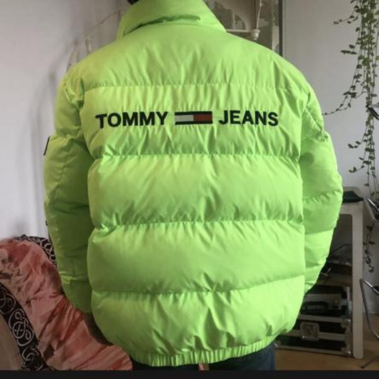 Tommy hilfiger cheap neon puffer jacket