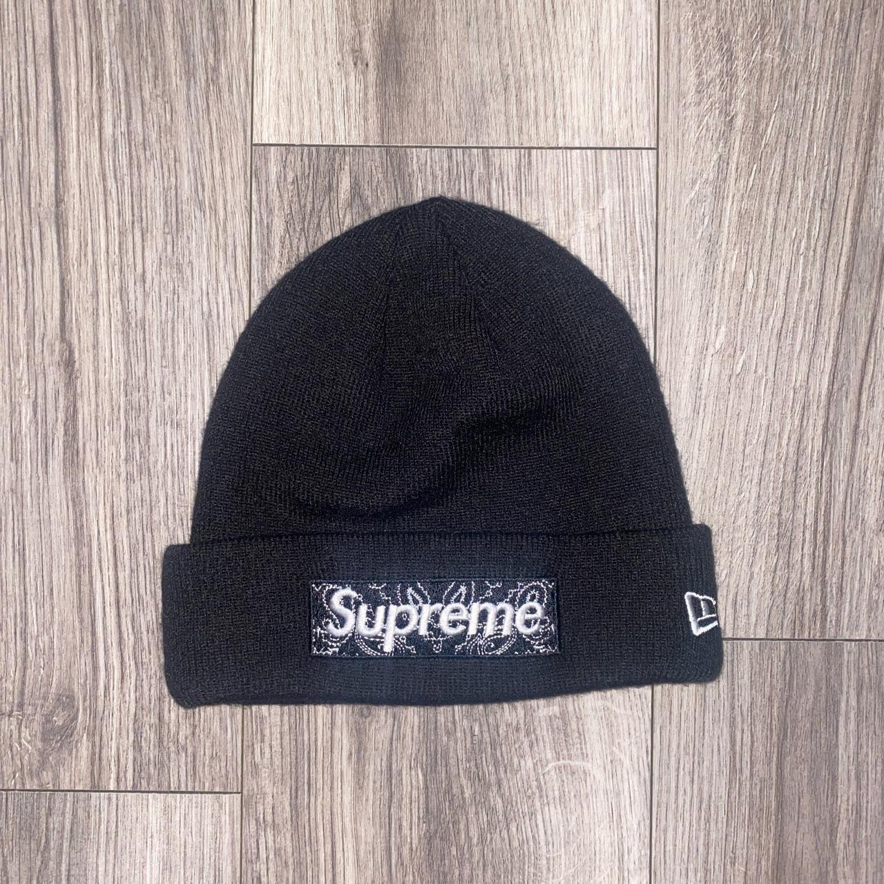 Supreme Men's Black and White Hat | Depop