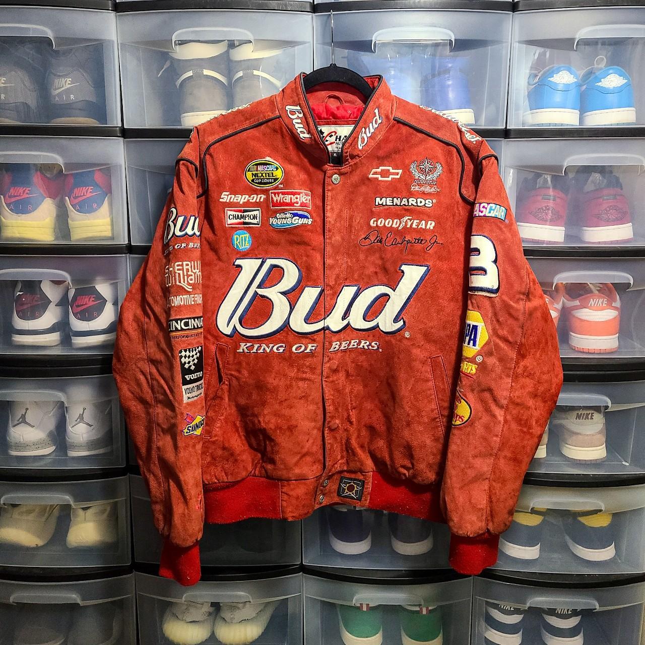 Chase Authentics Budweiser NASCAR Jacket Decent Depop