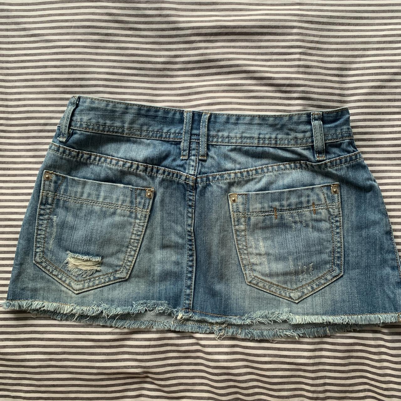 Jane Norman vintage 00s light blue denim micro mini... - Depop