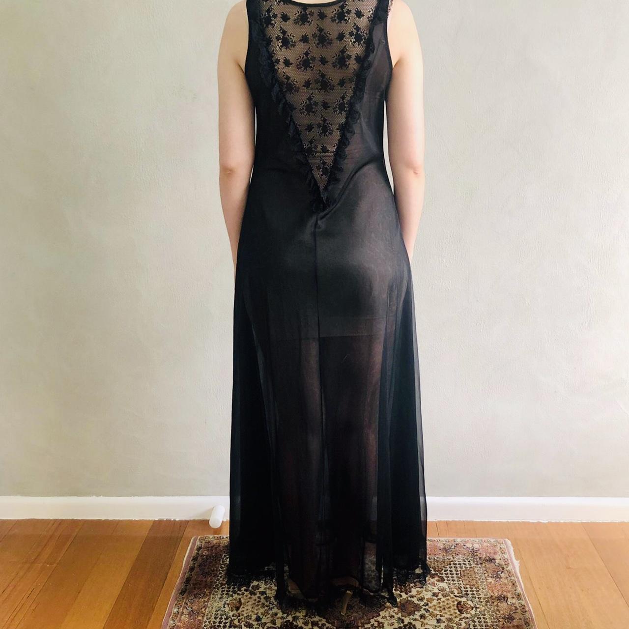 Sheer, Black and Sexy 1970’s Negligee Maxi Dress! ... - Depop