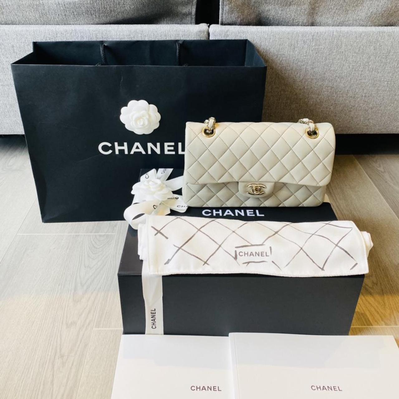 Chanel Women's Cream and Gold Bag
