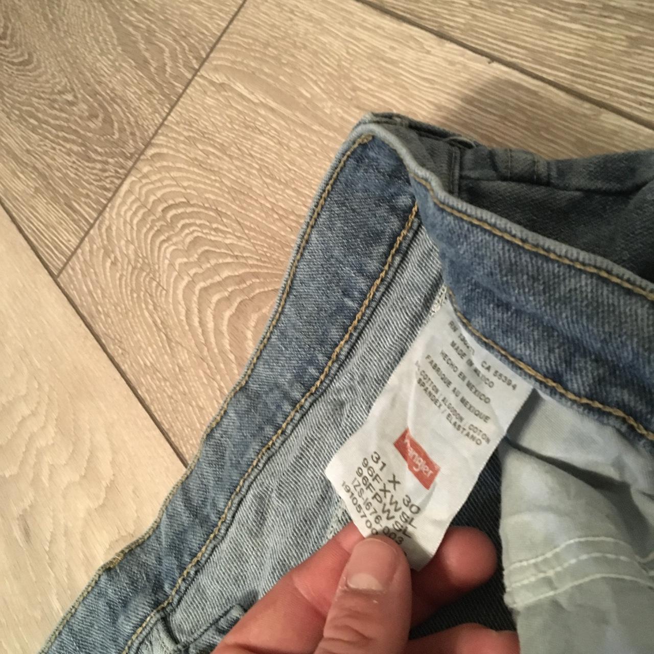Wrangler light blue men’s straight leg jeans W31... Depop