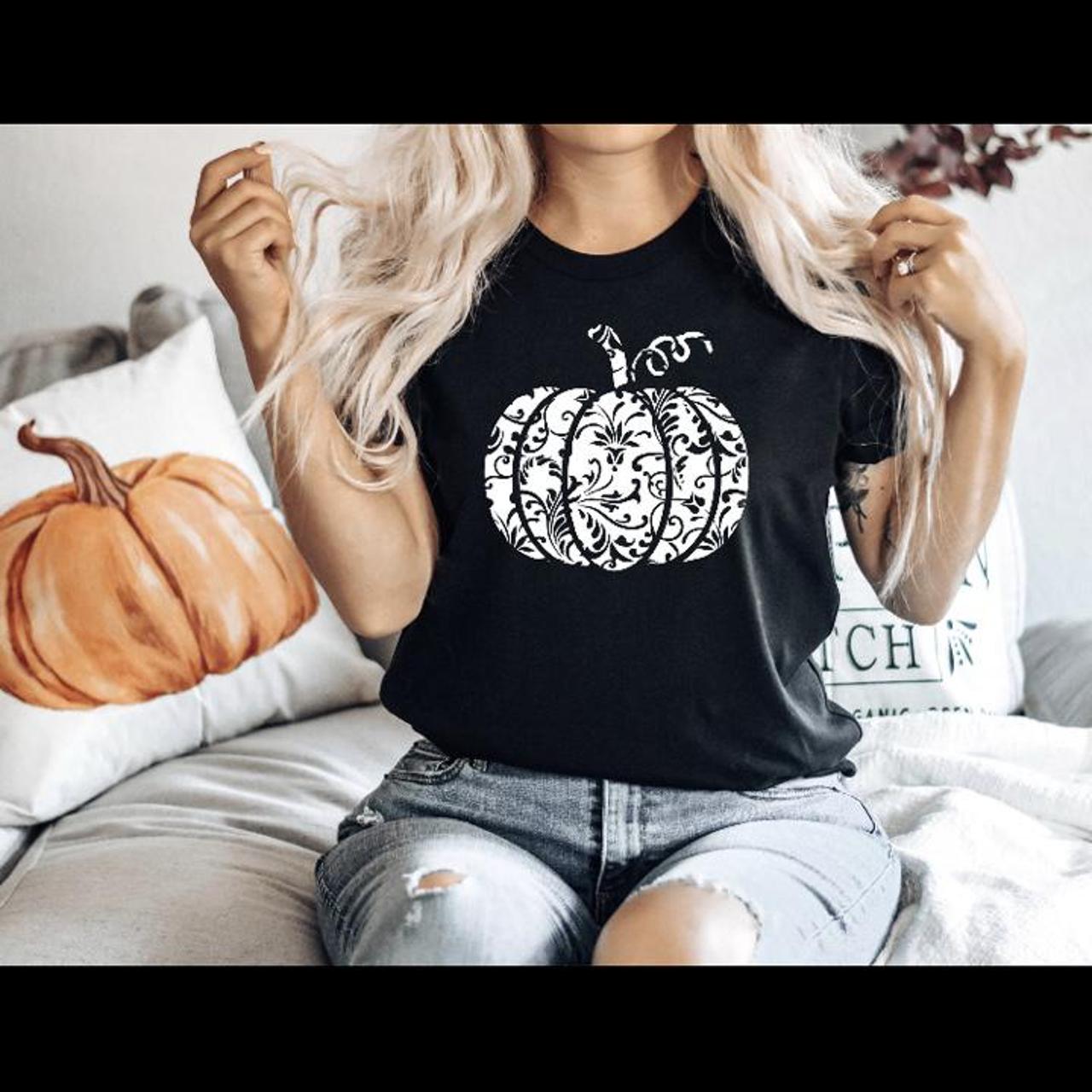 floral pumpkin shirt
