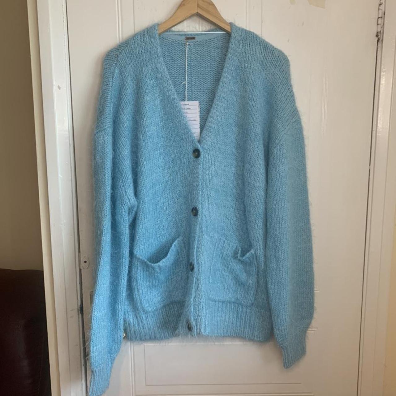 Free people fluffy cardigan butterfly nevermind... - Depop