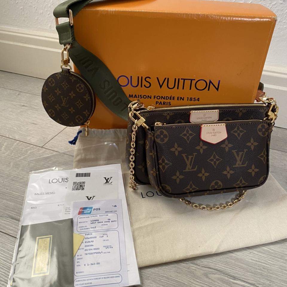 Authentic Louis Vuitton Multi Pochette in Crème - Depop