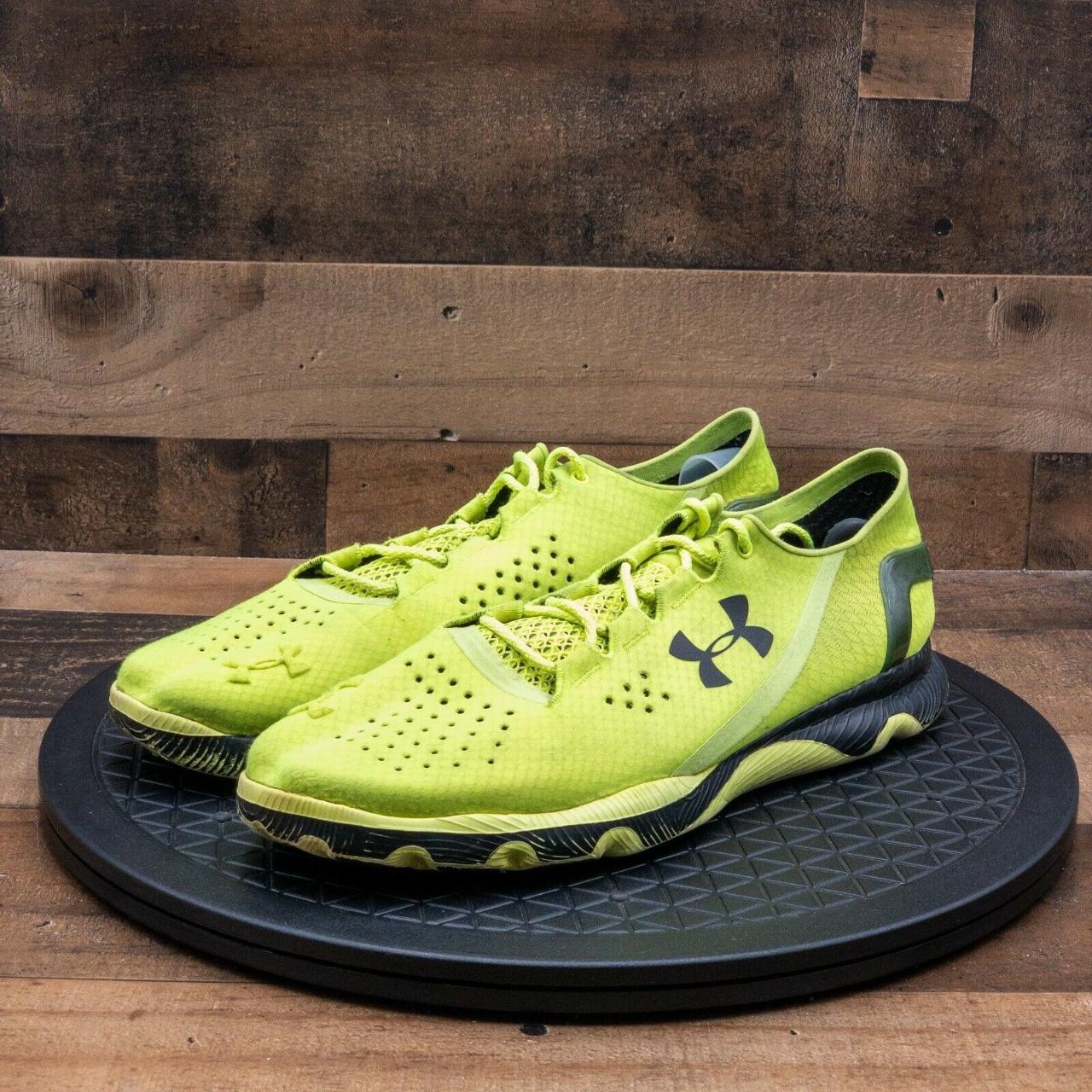 Under Armour Men's Green and Yellow Trainers (2)