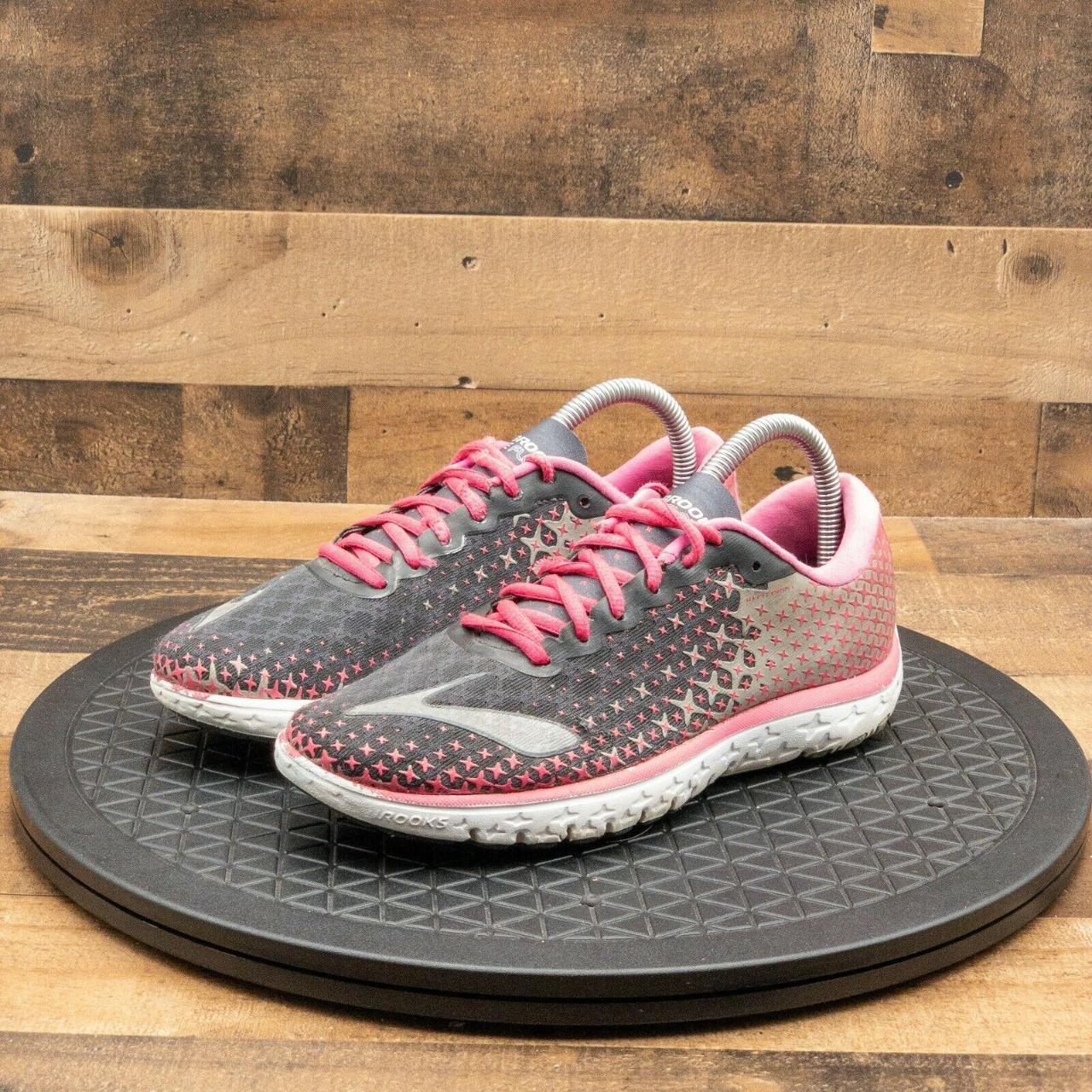 Women's Grey and Pink Trainers (2)
