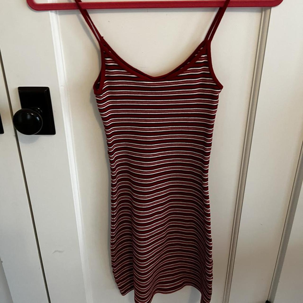 Brandy Melville Kyran Dress (Red Stripes) Perfect... Depop