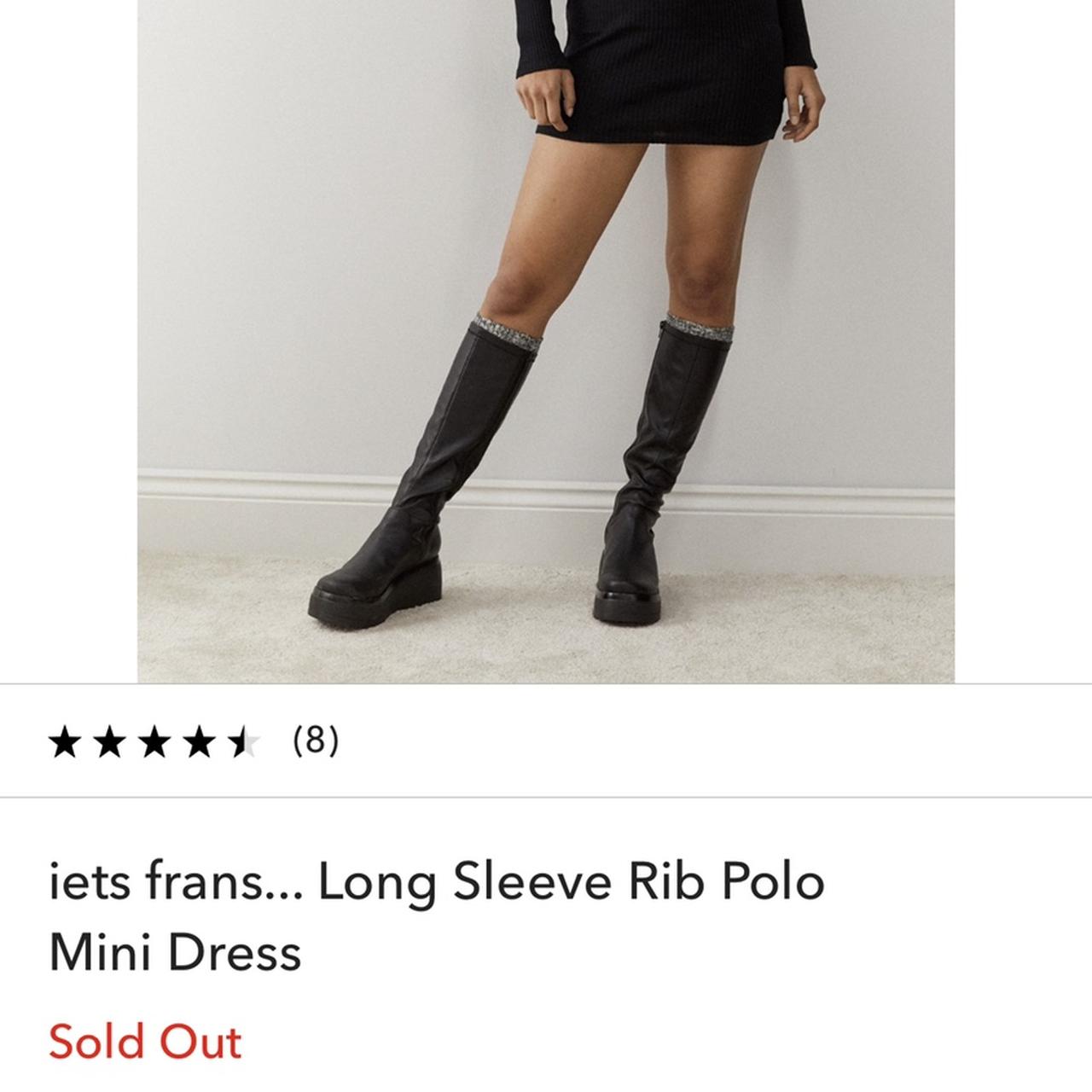 iets frans ribbed polo mini dress