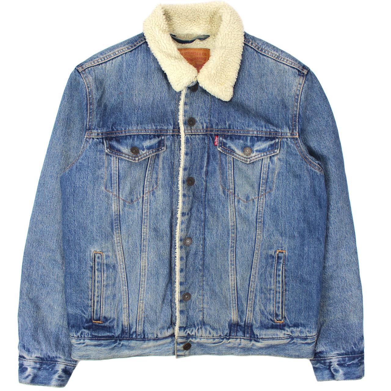 levis denim jacket wool collar