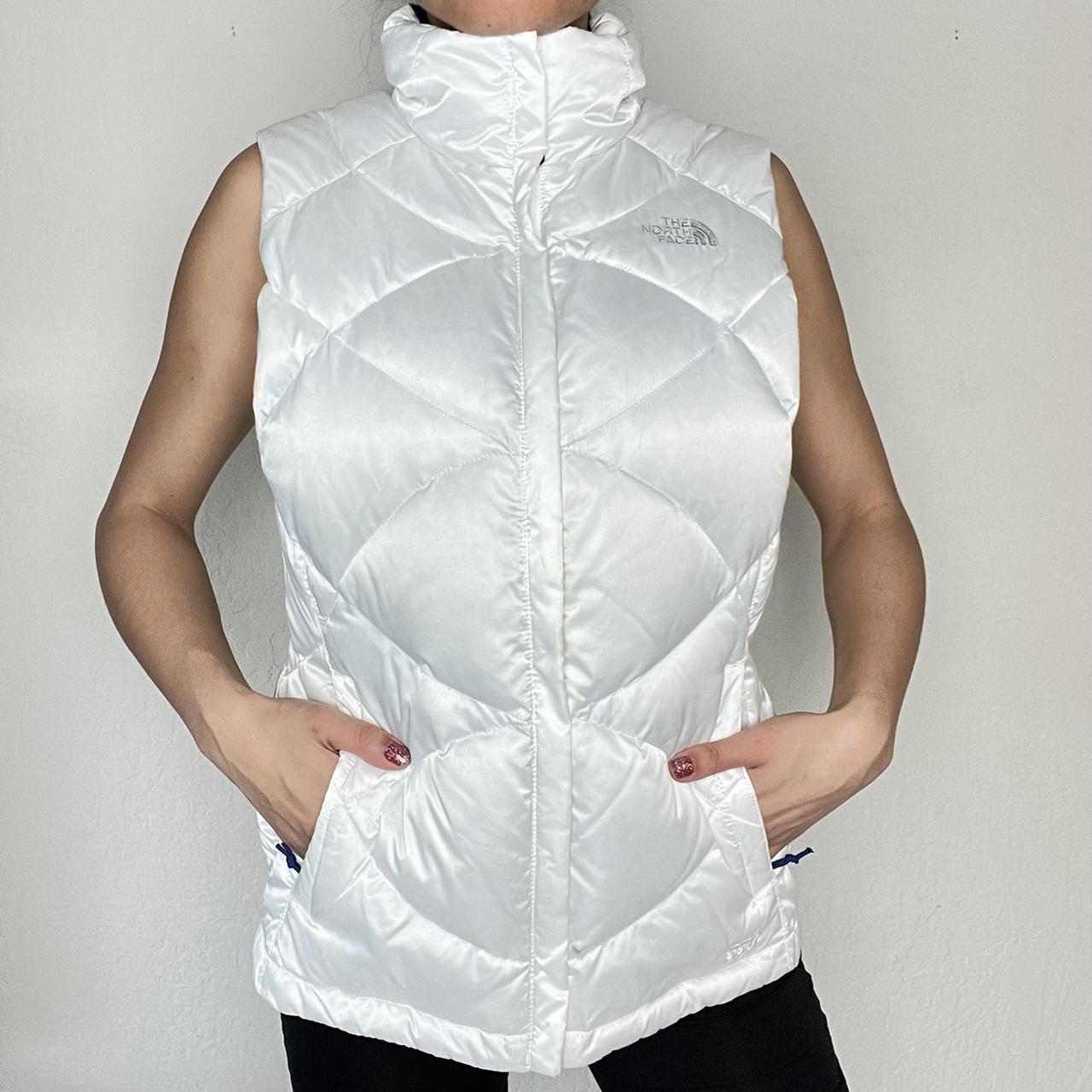 North face hot sale white vest