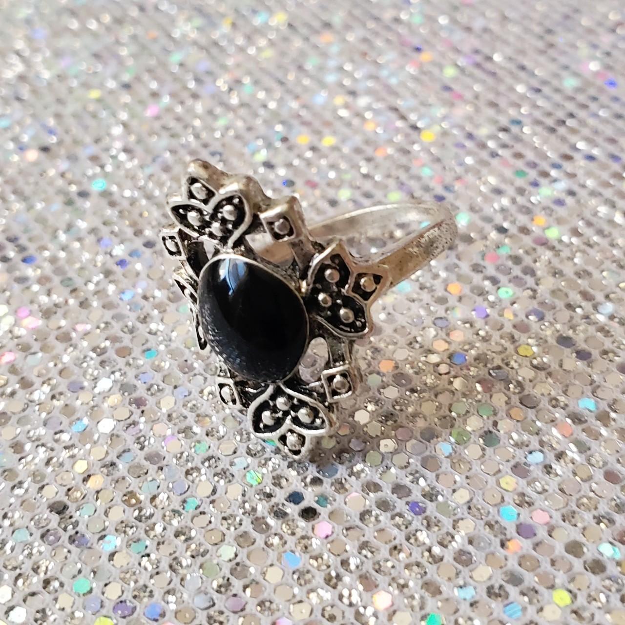 Stackable Black Retro Ring! 1 for $9 2 for $15 3... - Depop