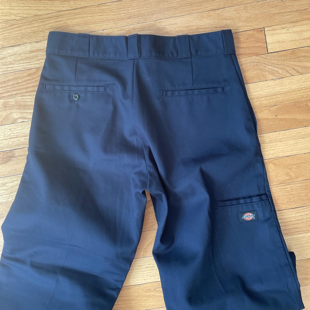 Vintage dickies double knee work pants navy blue... - Depop