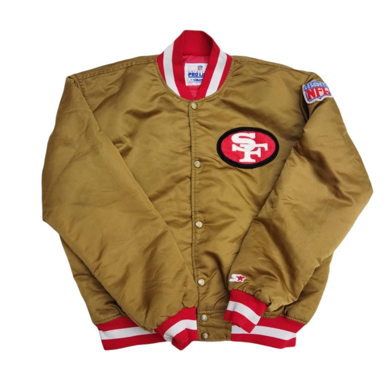 SAN FRANCISCO 49ERS SWINGSTER SATIN STARTER JACKET - Depop