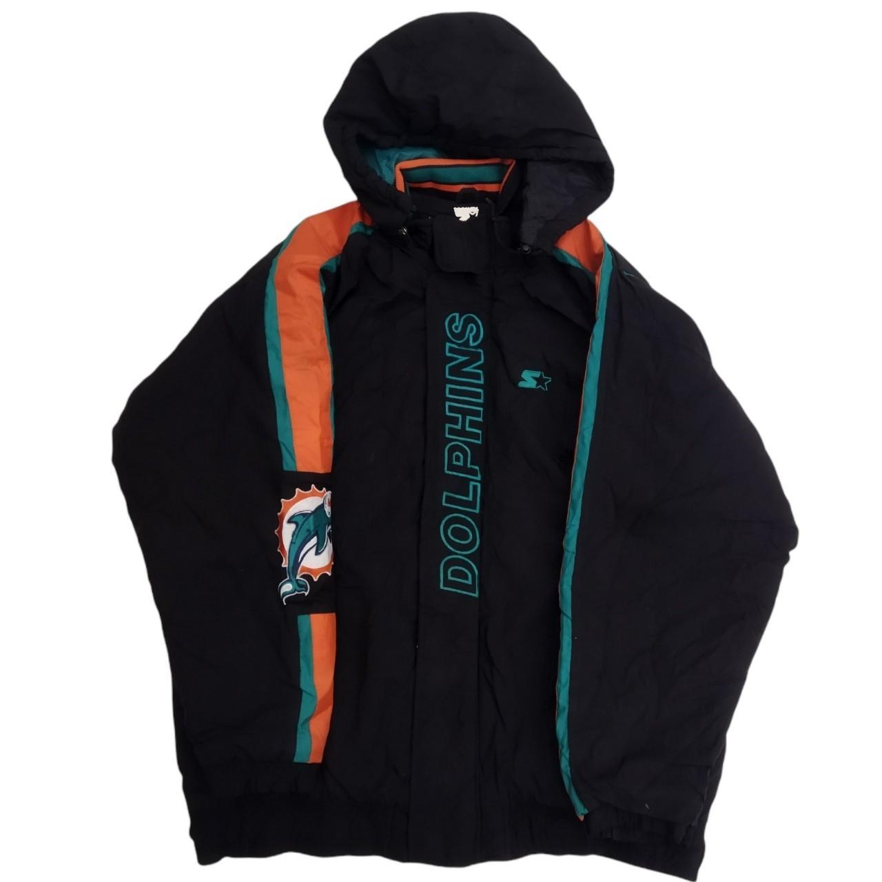 Rare Miami Dolphins Pro Line Starter Leather Jacket (L)