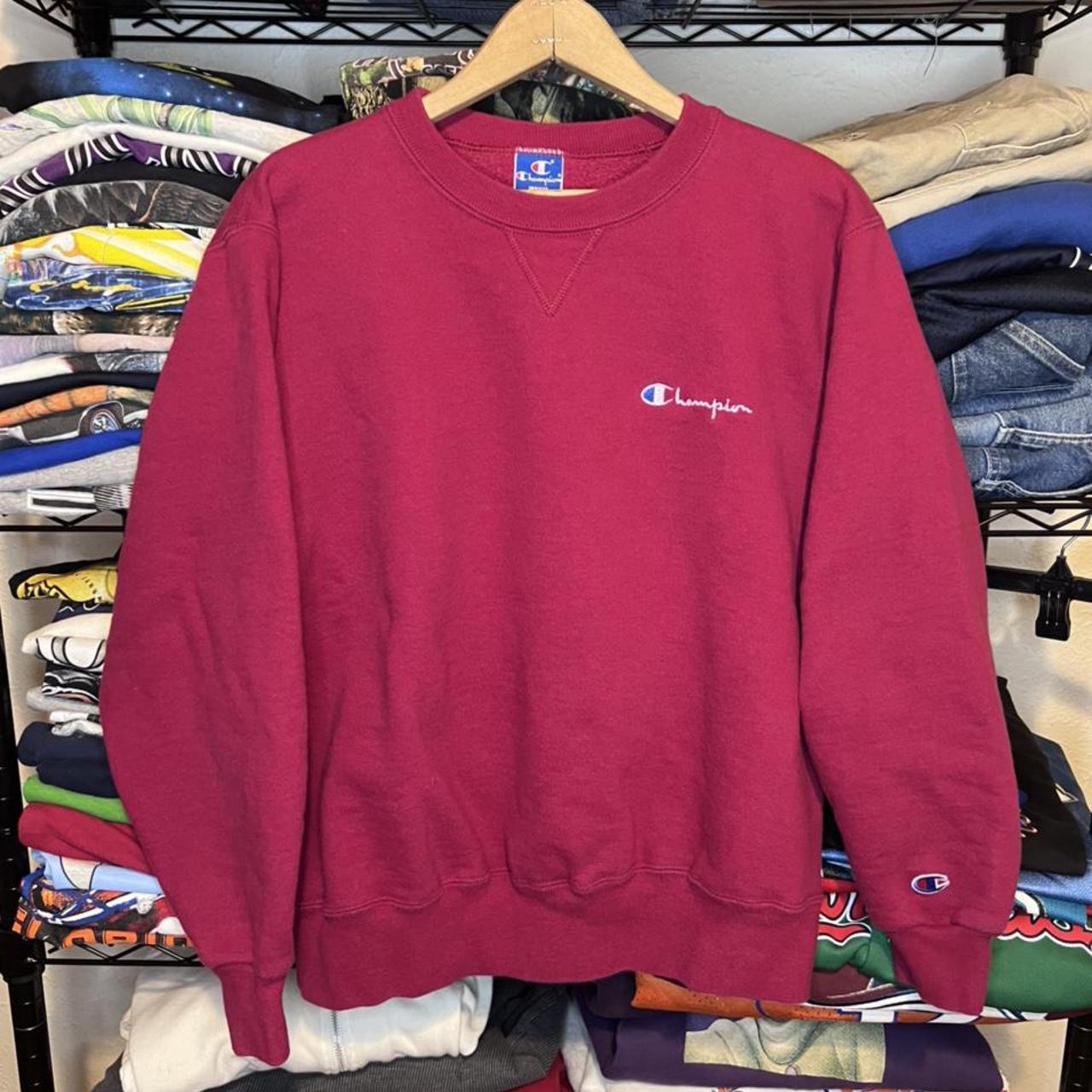 Men's Burgundy Sweatshirt | Depop