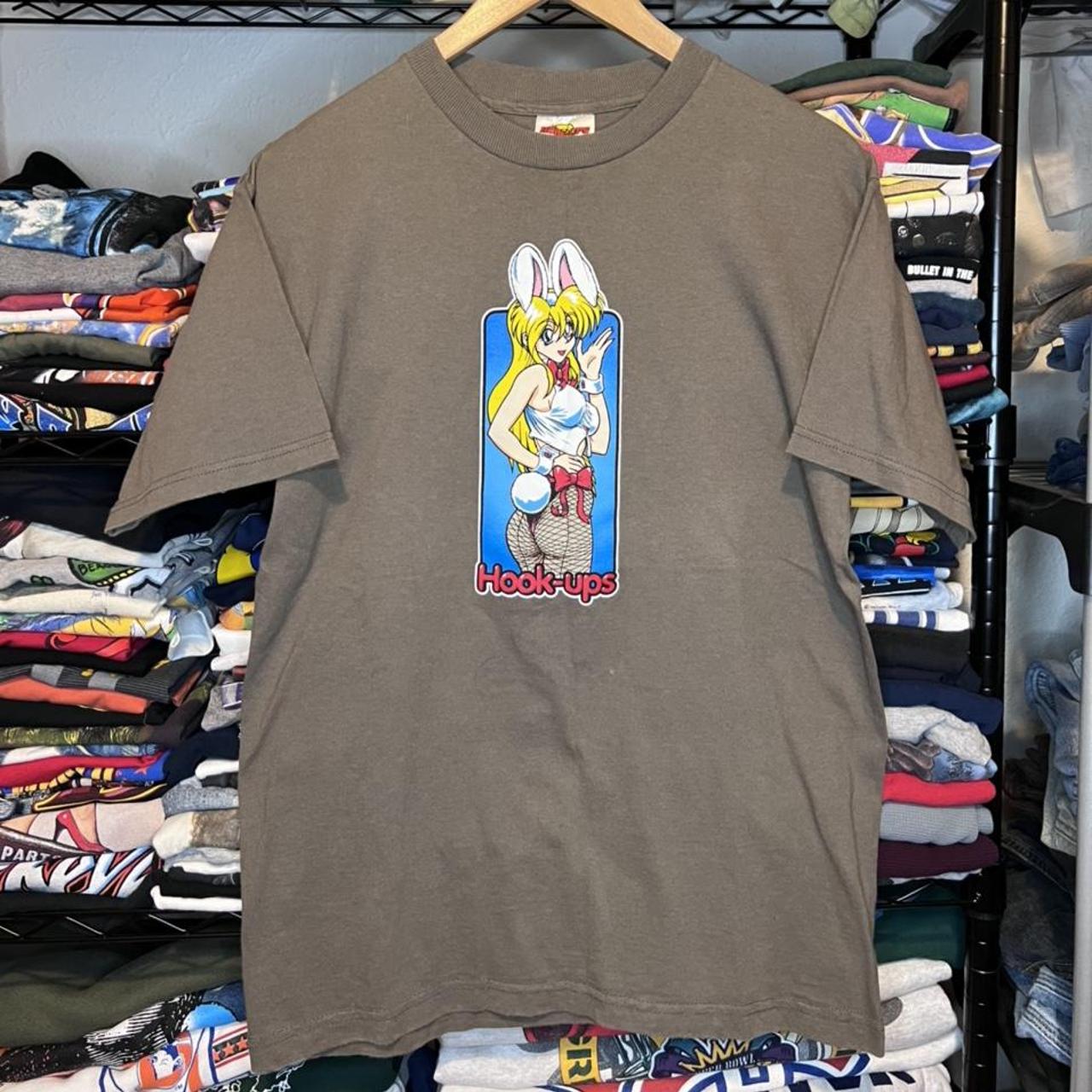 Vintage Bunny Girl Hook-Ups Skateboarding T-Shirt. - Depop