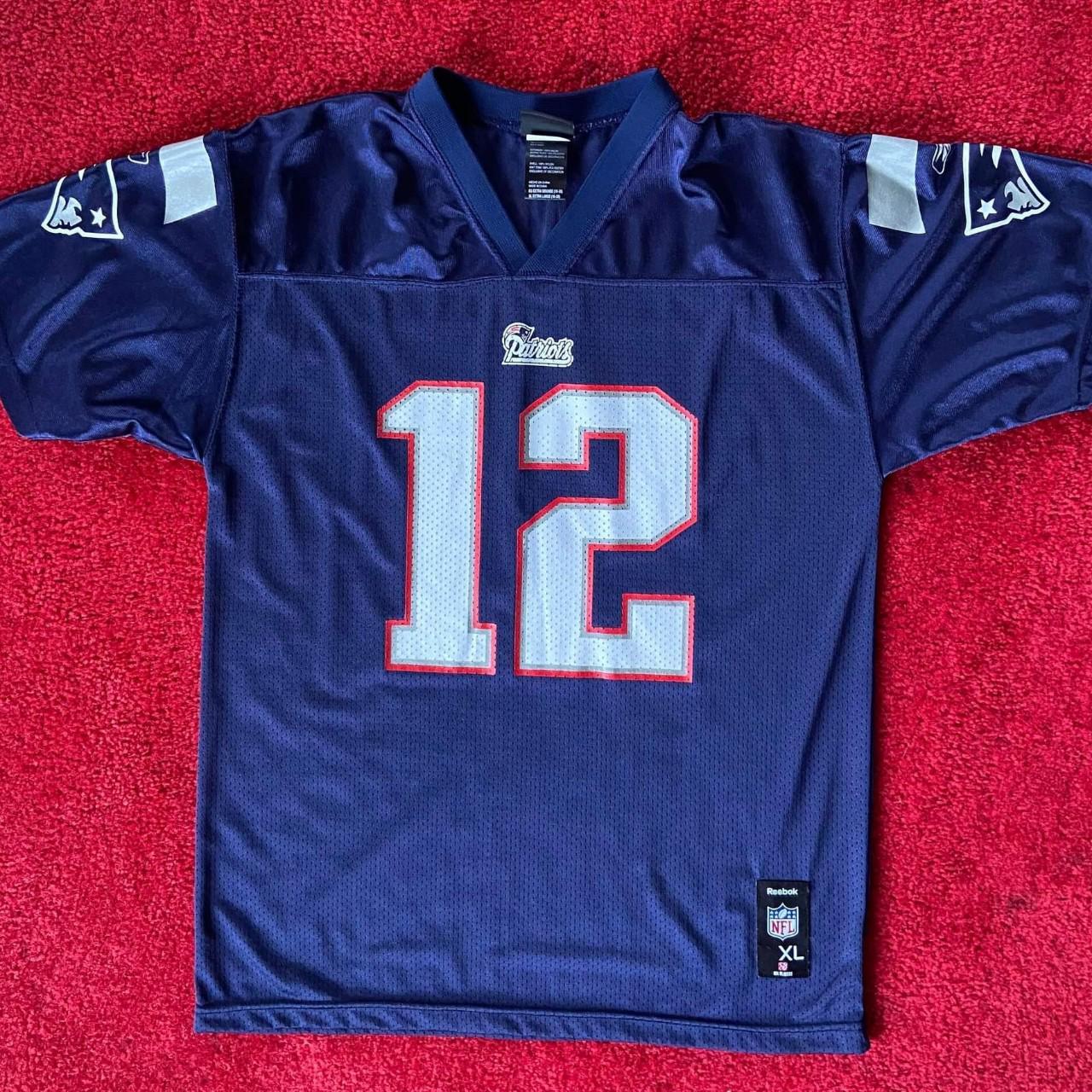 Reebok NFL Tom Brady Patriots jersey, size youth - Depop