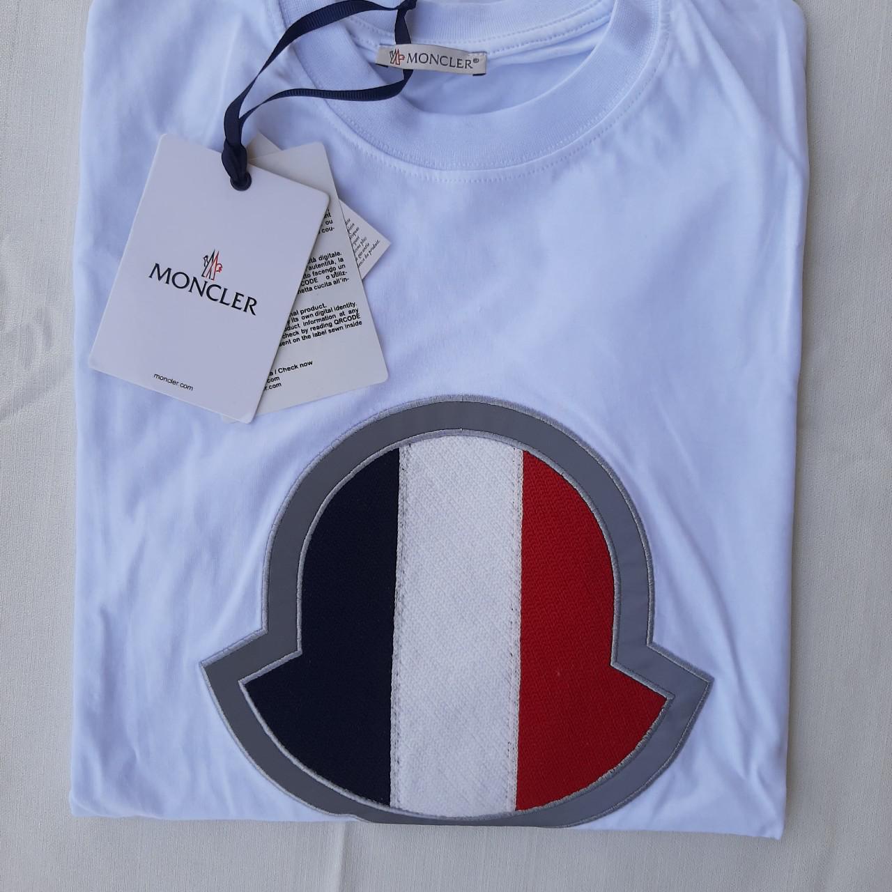 Moncler T-shirt With Reflective Logo in Pink for Men