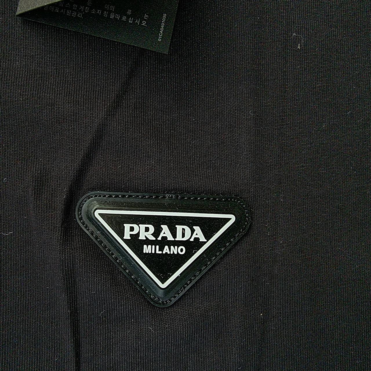 Prada T-shirt Color Black cotton new with tags... - Depop