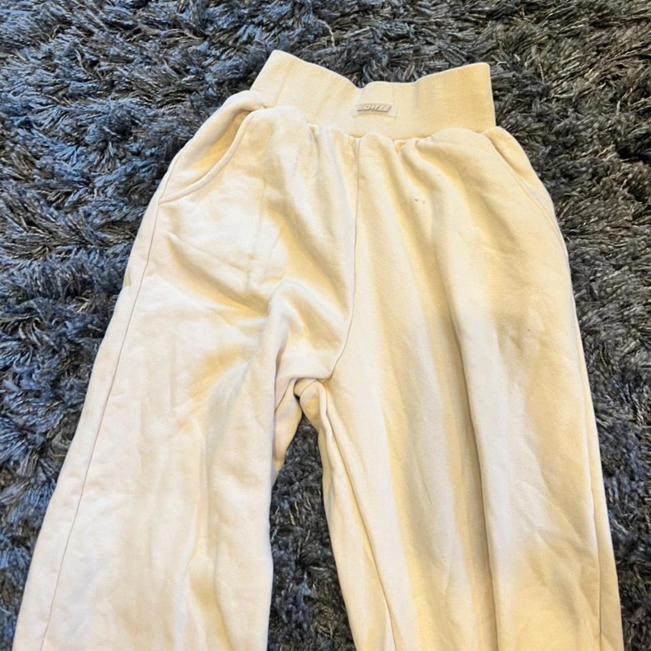 Women's Cream and Tan Joggers-tracksuits | Depop