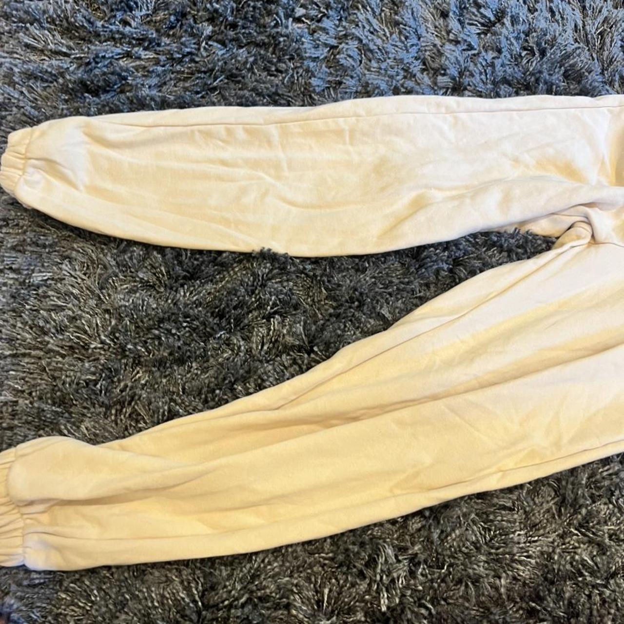 Women's Cream and Tan Joggers-tracksuits | Depop