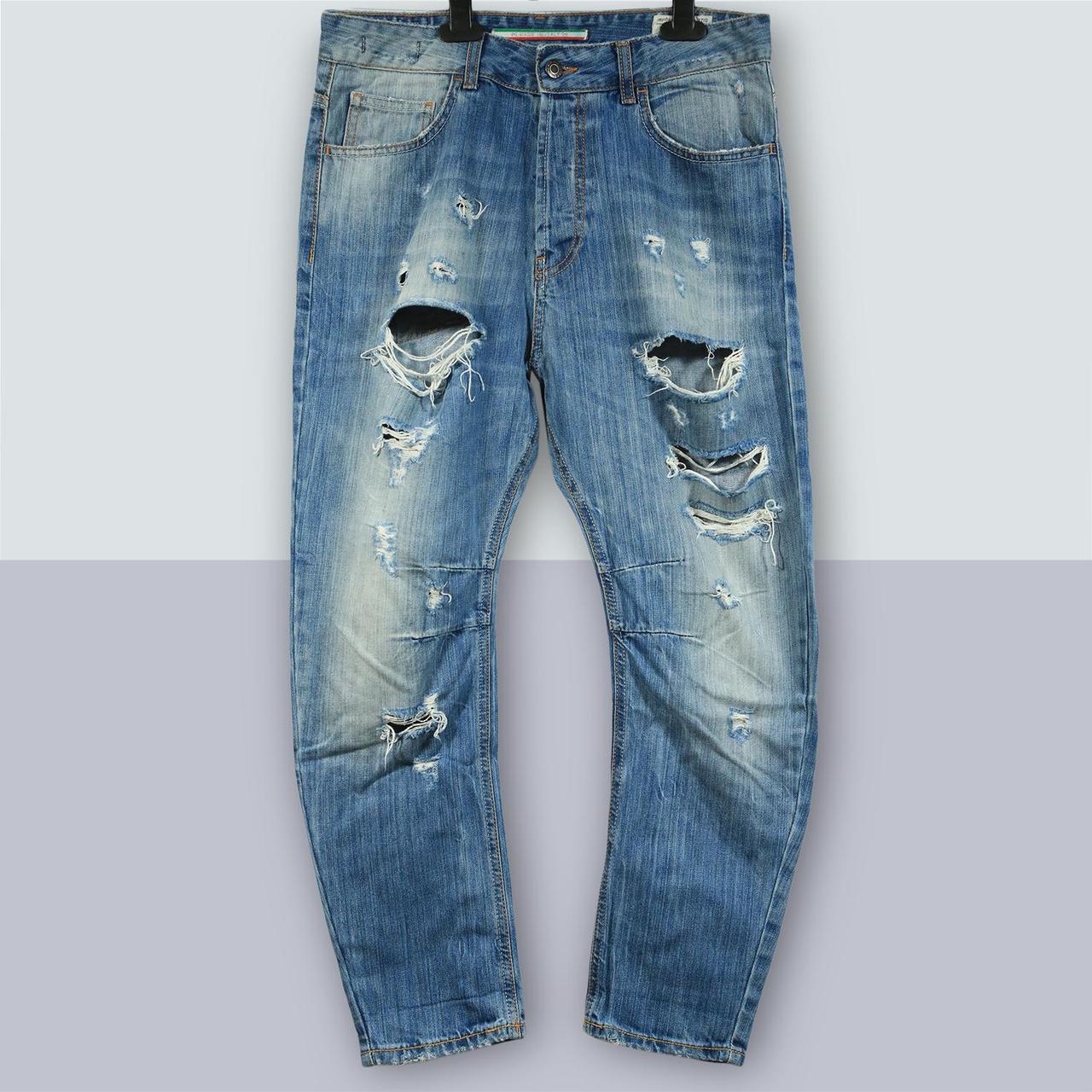 EX-J Denim light blue stonewash bow cut Jeans with Depop