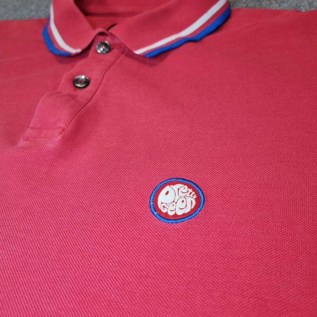 Mens Red Pretty Green Polo Shirt Size UK... Depop