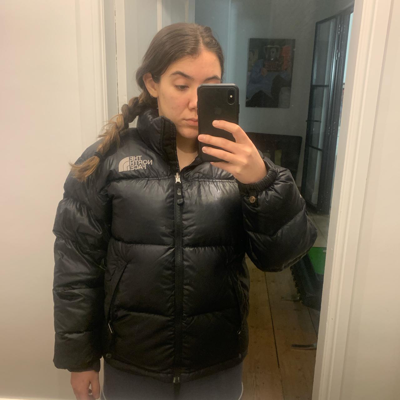 north face shiny black puffer