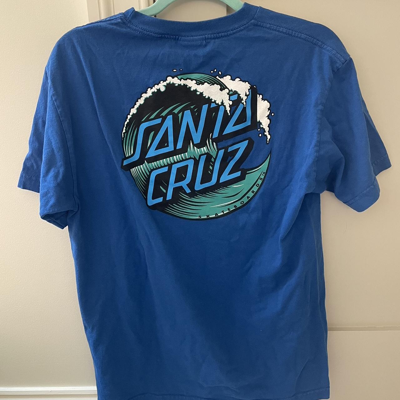 Royal blue Santa Cruz graphic tee Very minor mark... - Depop