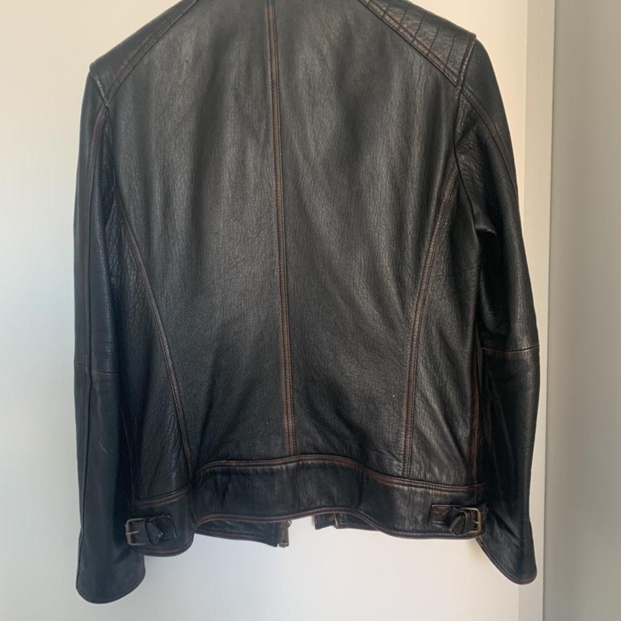 Derimod Mens leather jacket. 100% leather distressed... - Depop