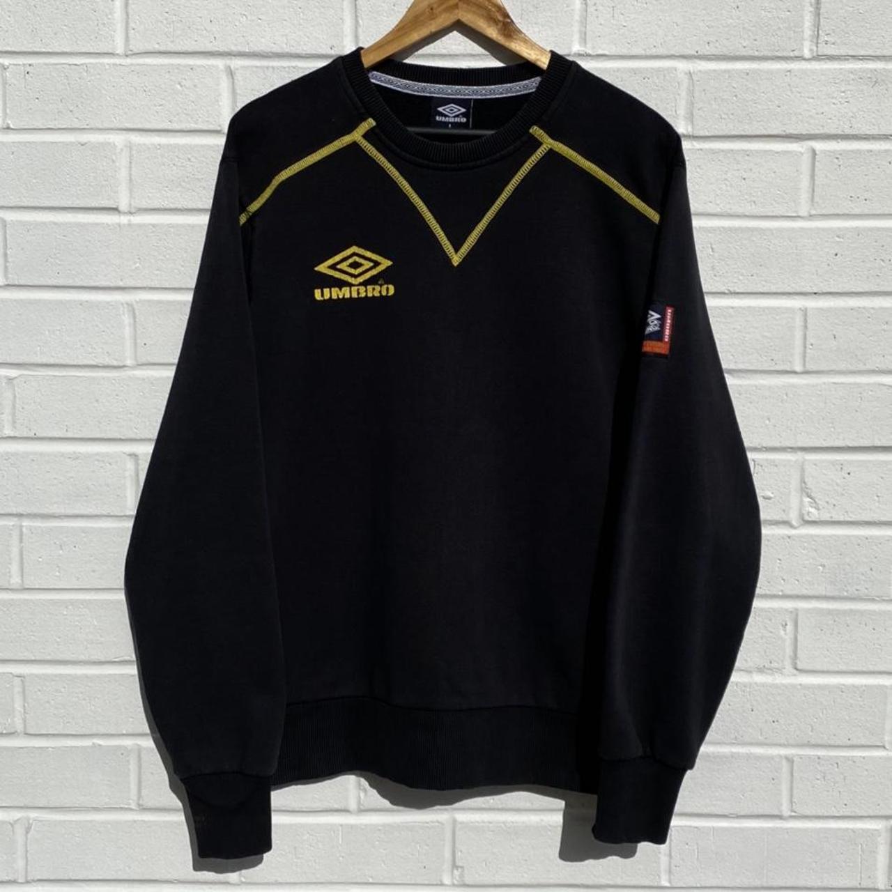 Black Umbro crew neck Pro Training sweatshirt, size... - Depop