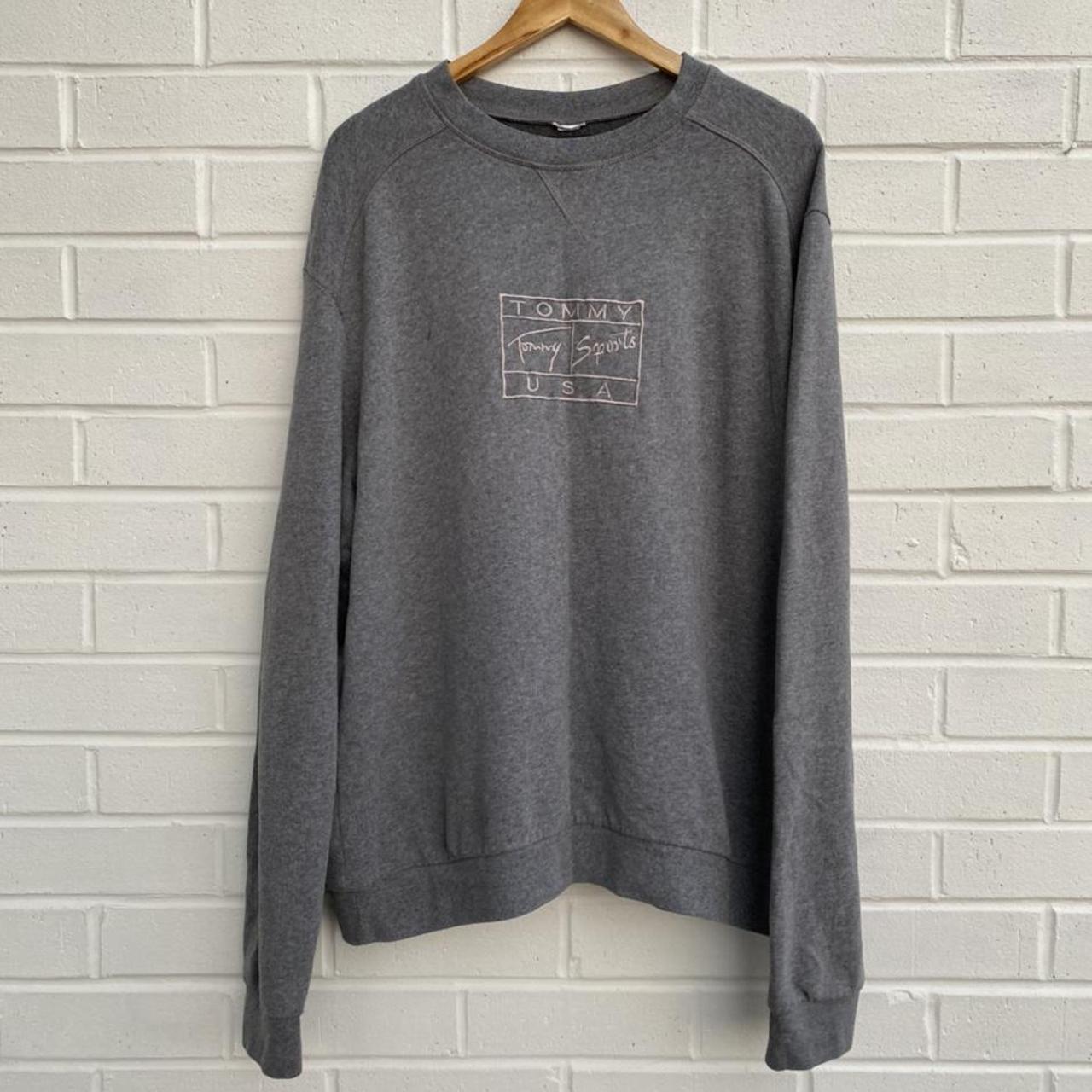 Tommy Hilfiger Men's Grey Sweatshirt | Depop