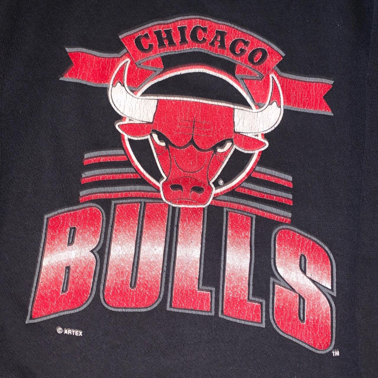 Vintage 90s Chicago Bulls 3-peat era arch logo... - Depop