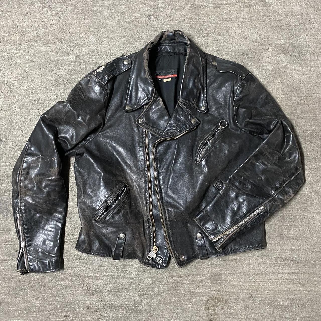 brooks leather jacket vintage