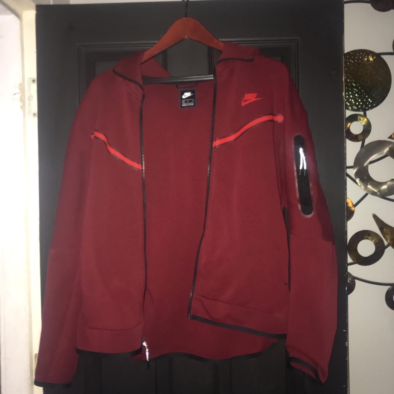 University red Nike tech fleece hoodie size medium Depop