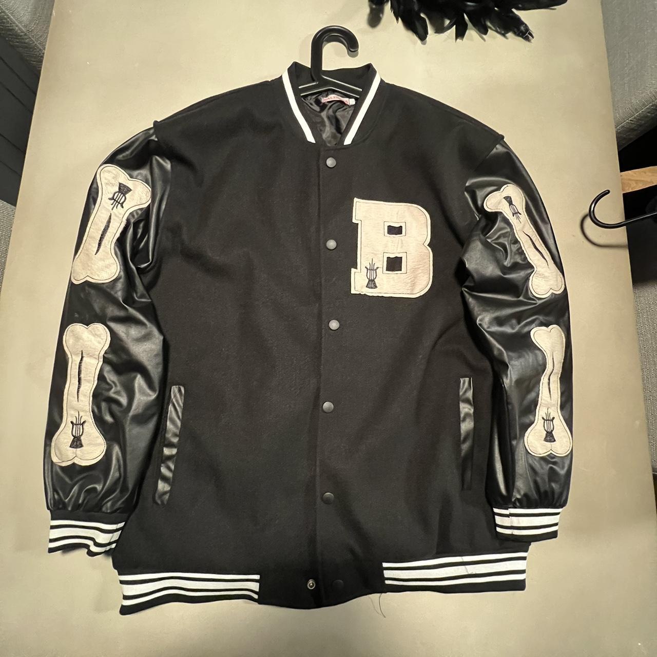 BONE JACKET FITS LIKE LARGE - Depop