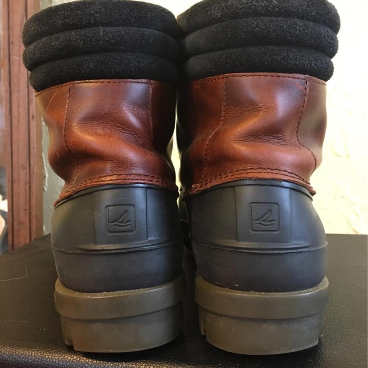 mens black sperry duck boots